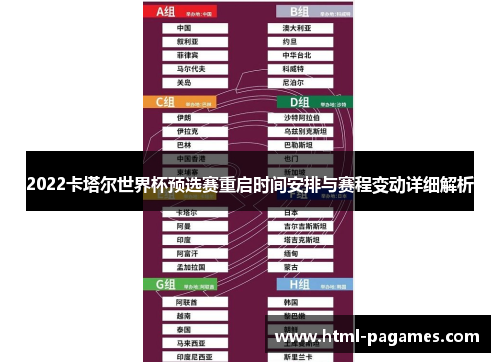2022卡塔尔世界杯预选赛重启时间安排与赛程变动详细解析